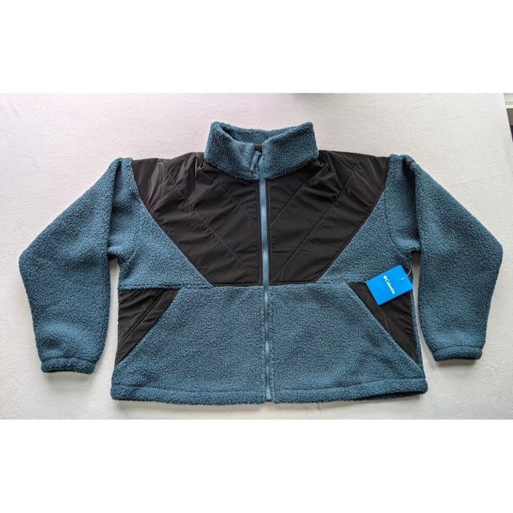 Columbia Fleece Zip Jacket Women's Size XL Deep Pile Uphill Edge‎ NEW